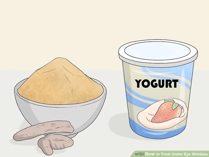 از بین بردن چروک زیر چشم با زردچوبه و ماست