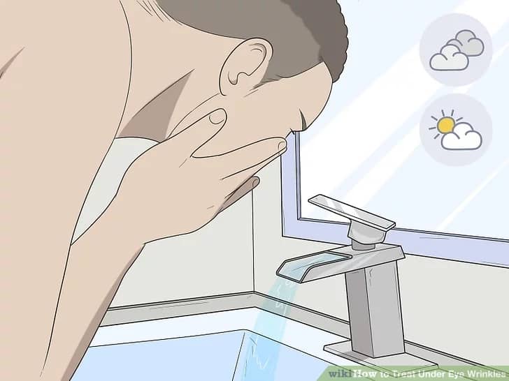 شستشوی صورت برای جلوگیری از چروک زیر چشم