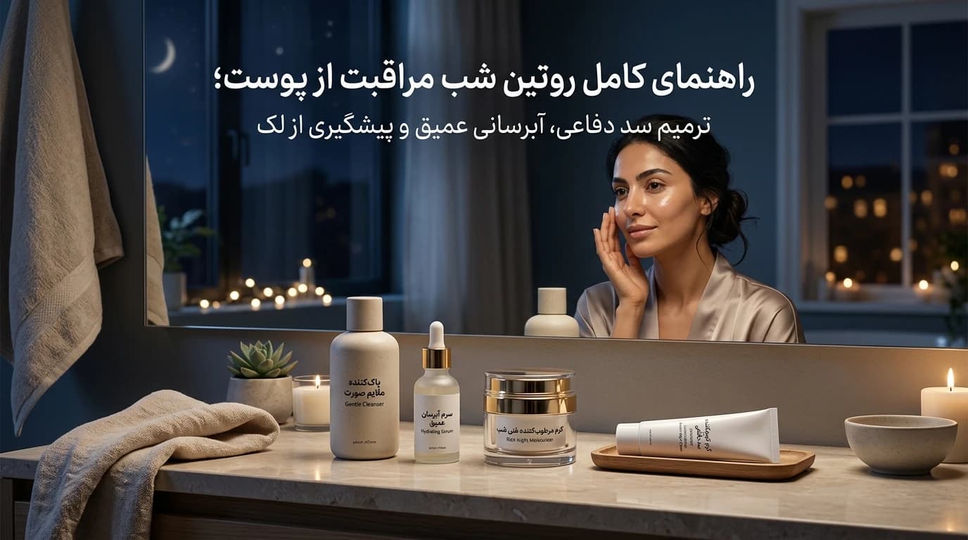 روتین شب مراقبت از پوست برای ترمیم و آبرسانی