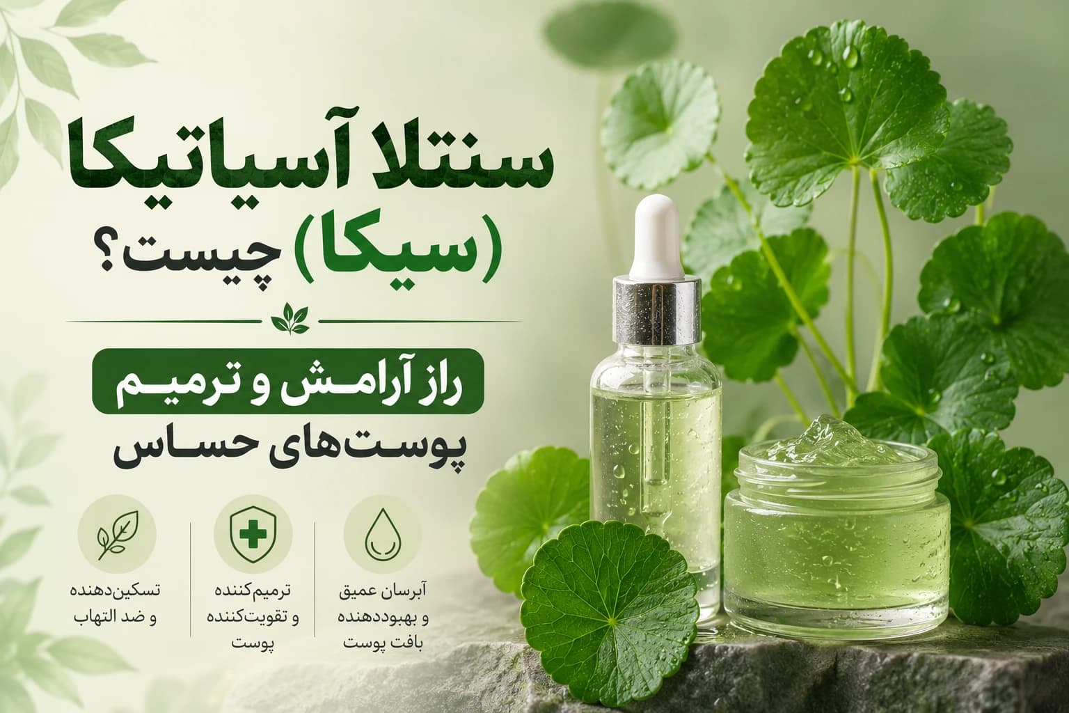 سنتلا آسیاتیکا سیکا برای ترمیم و آرامش پوست حساس