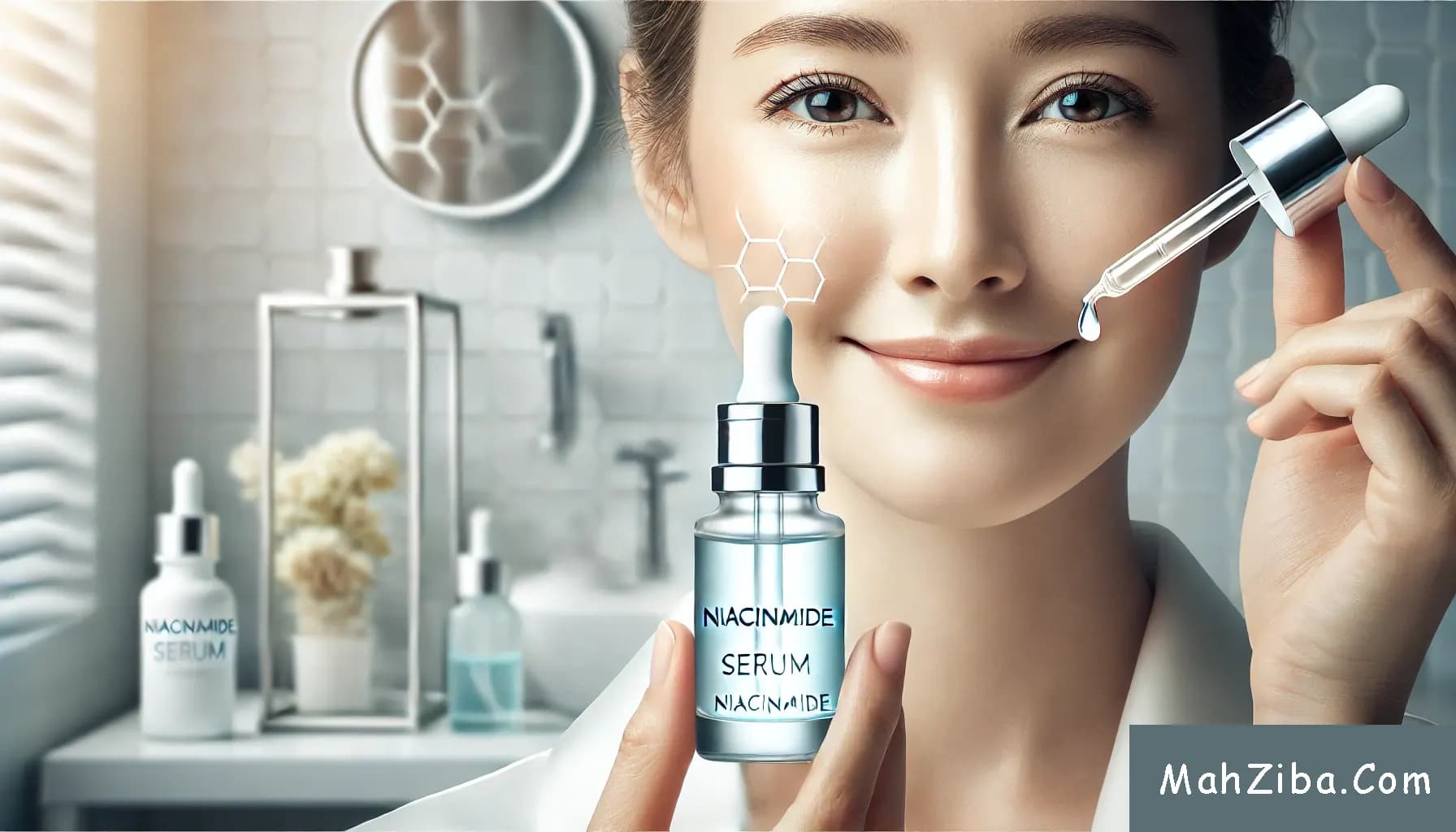 فواید سرم نیاسینامید برای پوست چرب ، خشک و حساس niacinamide serum for oily and dry and sensitive skin